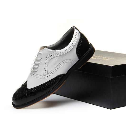 Zapatos de Golf Impermeables Estilo Británico con Suela Antideslizante para Hombre - Image 8