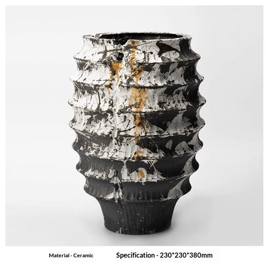 Jarrón Artístico de Cerámica Vintage Inspirado en Wabi-sabi - Image 10