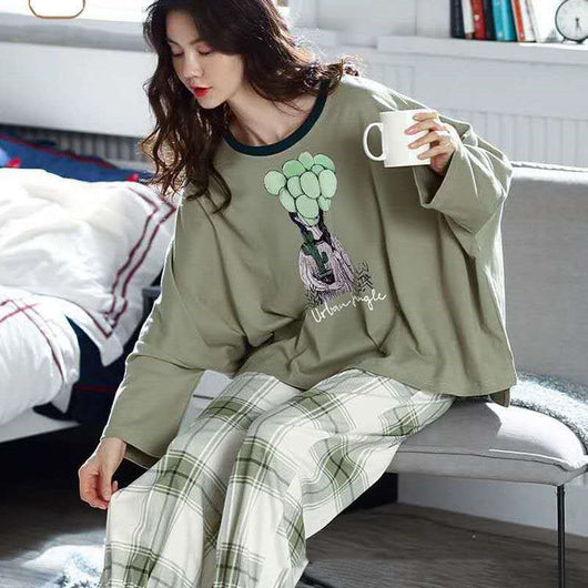 Pijama Largo Mujer Primavera Otoño Manga Larga Cómodo - Image 5