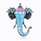 Oil Drop Retro Enamel Color Elephant Mini XZ4958B