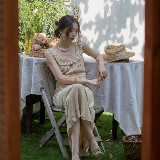 Vestido Elegante Retro con Encaje Ajustado en Rayón Premium para Festividades - Image 12