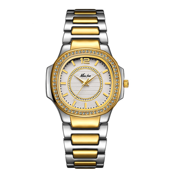Reloj de Moda Casual para Mujer con Detalles de Diamantes