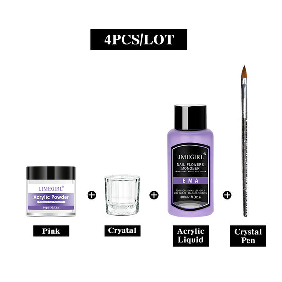 Kit Completo de Polvo Cristal para Extensiones de Uñas