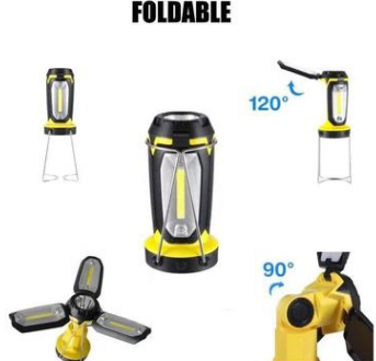 Linterna LED COB Multifunción USB Recargable con Gancho para Mantenimiento Vehicular y Camping