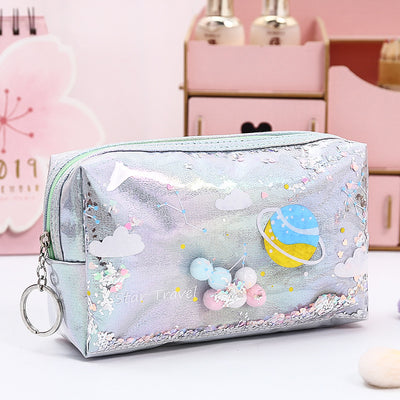 Bolsa de Maquillaje con Efecto Arenilla y Monedero Integrado - Image 11