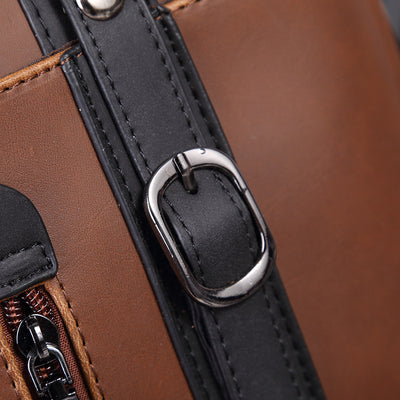 Bolsa Pecho de Cuero para Hombre Estilo Retro - Image 3