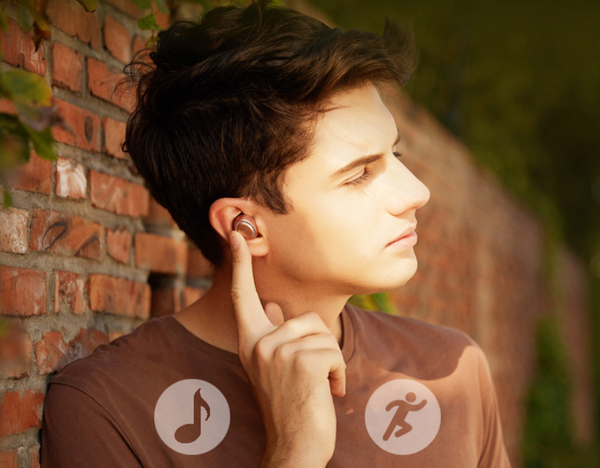 Auriculares Bluetooth Mini Deportivos 4.1 - Diseño Invisible y Batería Extendida