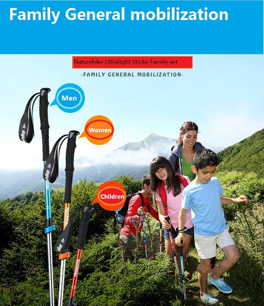 Bastones de Trekking Telescópicos para Familia - 3 Secciones Ajustables - Image 7