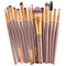 Set de 15 Brochas de Maquillaje Champagne Premium