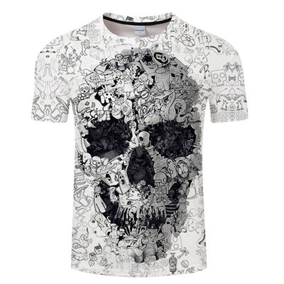 Playera de Cuello Redondo Manga Corta con Impresión Digital 3D - Image 4