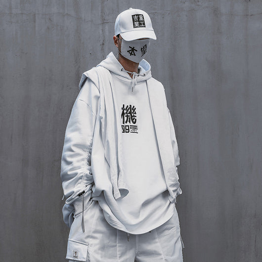 Sudadera con Capucha Estampada Suelta Tendencia