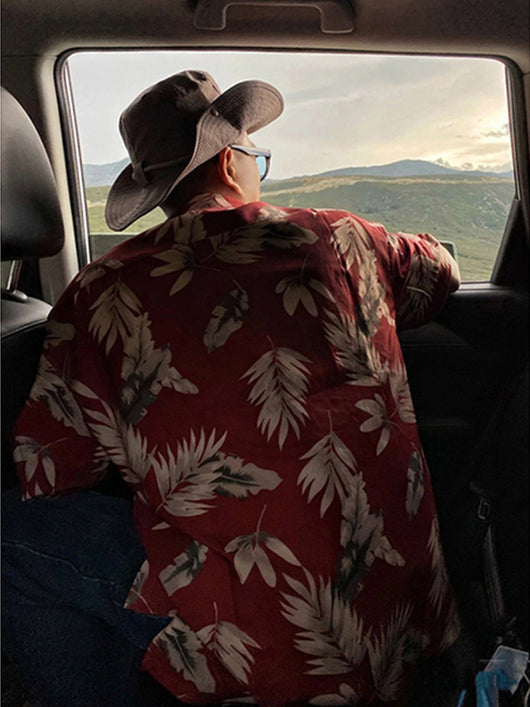 Camisa de Playa Hawaii Ice Silk con Estampado Tropical - Image 12