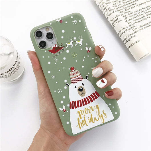 Funda para Celular Navideña con Reno y Muñeco de Nieve - Image 10