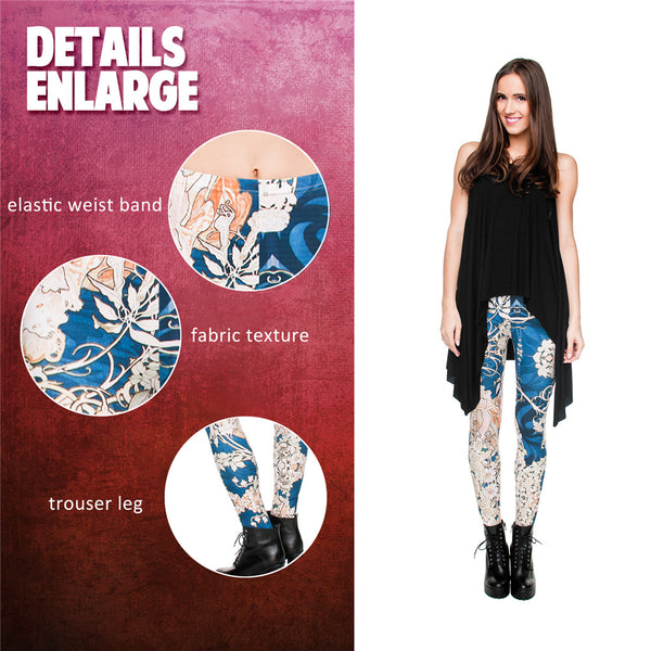 Leggings Cortos de Cintura Alta Estampados para Mujer