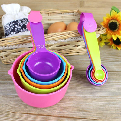 Juego de 10 Tazas y Cucharas Medidoras