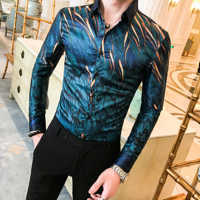 Camisa Casual Floral para Hombre - Estilo Juvenil Moderno
