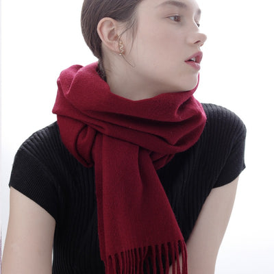 Bufanda de Lana Pura para Mujer - Cálida y Elegante con Borlas - Image 6