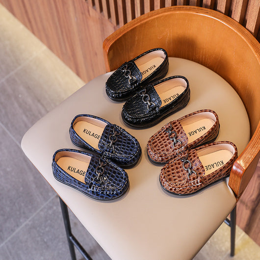 Mocasines Infantiles de Cuero Retro con Cierre Elástico - Image 6