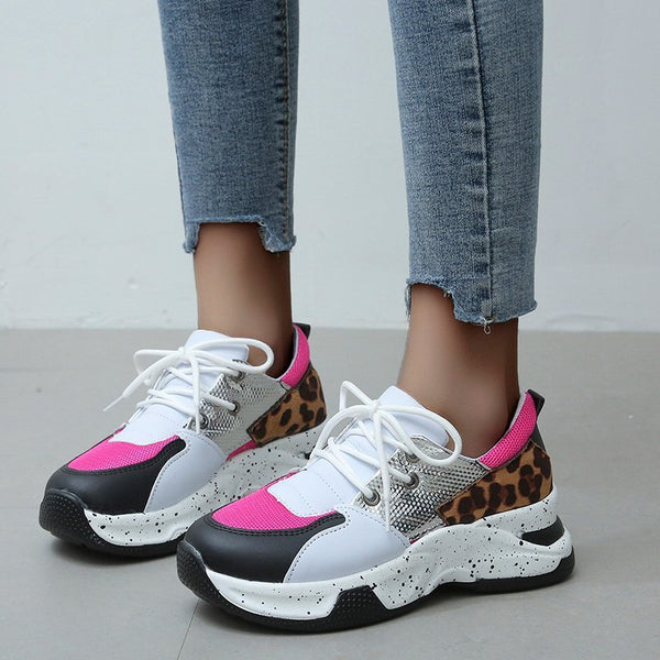 Zapatillas Deportivas Estampado Leopardo Mujer - Comodidad y Estilo