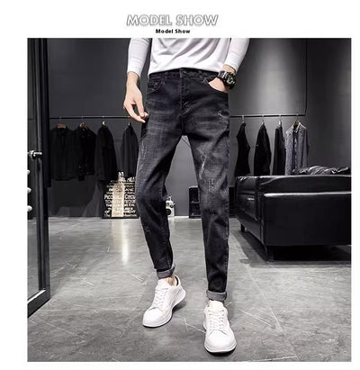 Jeans Negros Slim Fit Elásticos Ajustados para Hombre - Image 10