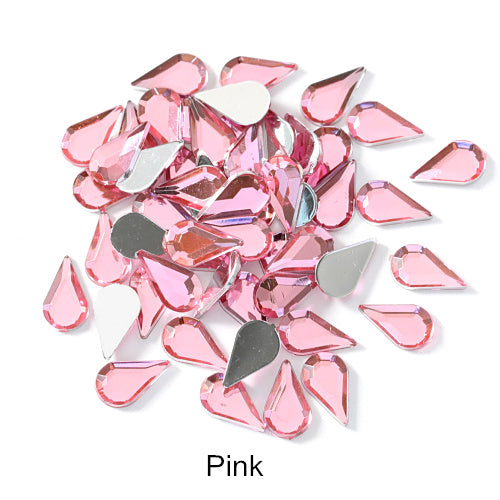 Parches de Diamantes para Uñas - Gotas de Agua Acrílicas con Base Plana - Image 30