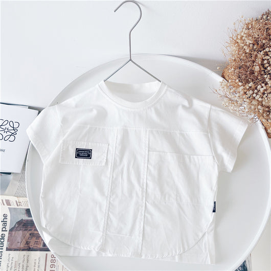 Playera Blanca de Manga Corta para Niño - Comodidad de Verano - Image 2