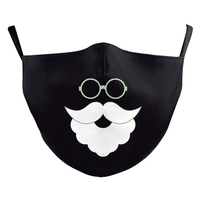 Green Christmas dustproof face mask with a festive pattern of red and gold ornaments, candy canes, gingerbread, and "Merry Christmas!" text. - Image 20