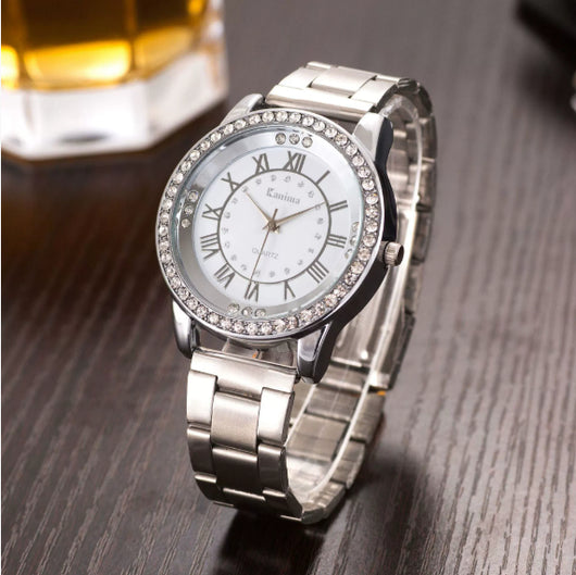 Reloj Deportivo de Acero Inoxidable con Malla de Diamantes - Image 11