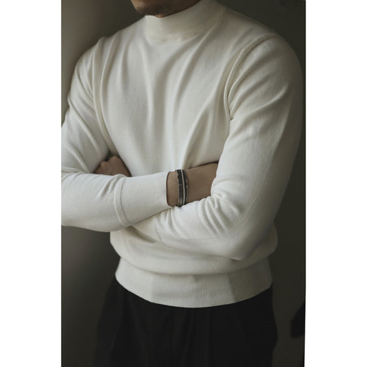 Suéter Modal Cuello Mocko Ajustado para Hombre - Image 17