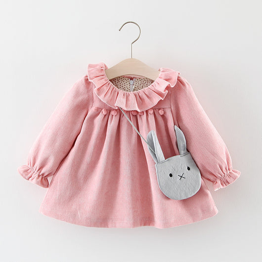 Vestido Infantil de Algodón Primavera-Otoño, Falda Princesa para Niñas - Image 3