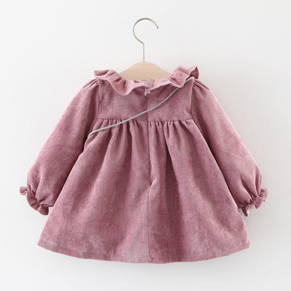 Vestido Infantil de Algodón Primavera-Otoño, Falda Princesa para Niñas