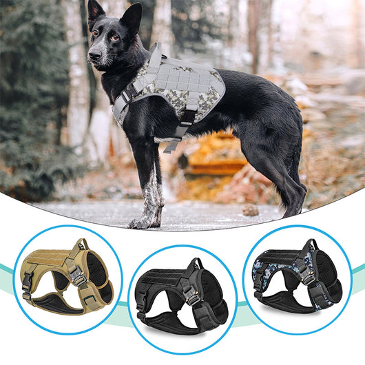 Arnés Táctico de Tracción para Mascotas Grandes - Camuflaje Profesional - Image 10
