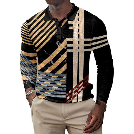 Camisa Retro de Manga Larga con Estampado Casual - Image 9