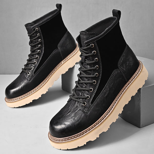 Botas de Trabajo Altas Estilo Británico para Hombre