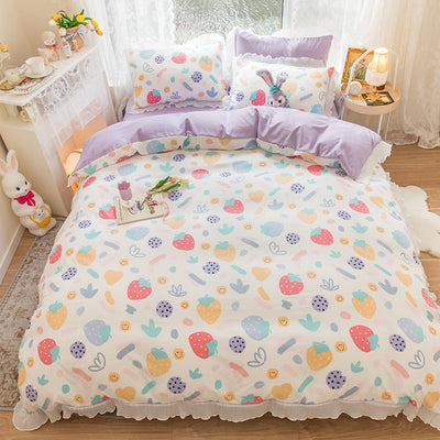 Juego de Cama de 4 Piezas Pure Color Love en Algodón - Image 6