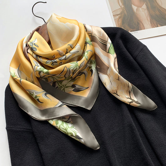 Pañuelo de Seda Grande Cuadrado para Mujer - Elegancia Atemporal