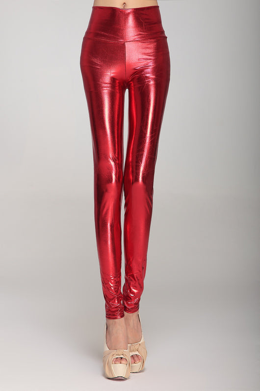 Leggins de Cuero PU Talla Grande Cintura Alta Sin Marcas Efecto Adelgazante - Image 10