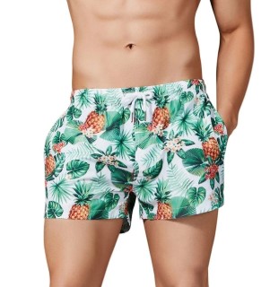 Shorts de Playa con Estampa de Piña
