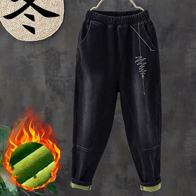 Pantalones Harem Cómodos Plus Size con Tecnología Térmica - Image 6