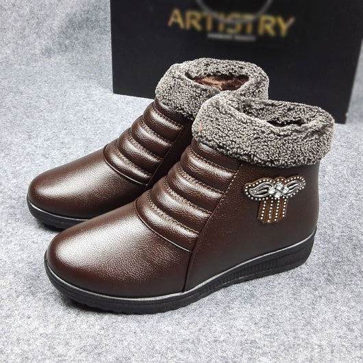 Botas de Invierno para Mamá - Zapatos Cálidos Acolchados con Suela Gruesa - Image 4
