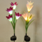 Luz Solar LED Flor de Lirio con Cambio de Color para Jardín