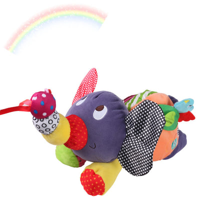 Juguete de Peluche Elefante con Anillo Sonajero y Campana para Bebés - Image 4