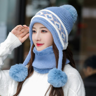 Gorro Tejido Plush Twist con Bola Colgante para Mujer - Image 24