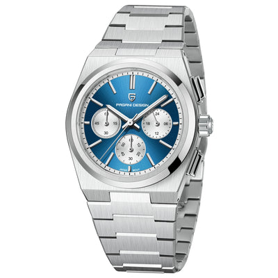 Reloj Cronógrafo Cuarzo Azul Resistente al Agua para Hombre - Image 13