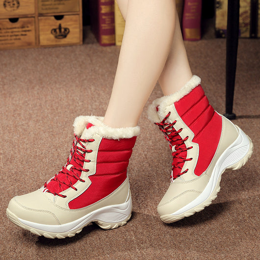 Botas de Nieve Impermeables para Mujer con Forro de Terciopelo - Image 4