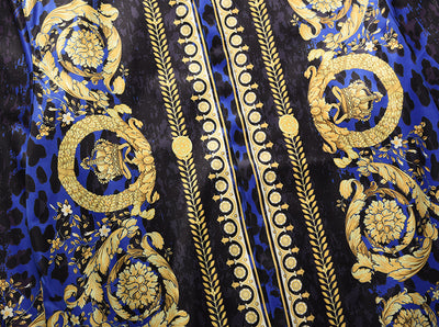 Camisa Étnica Leopardo 3D con Rayas Doradas y Flores - Image 6