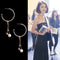 Aretes Geométricos de Plata 925 con Perlas y Borlas - Hipoalergénicos