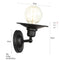 Lámpara de Pared Estilo Retro Industrial en Hierro Forjado