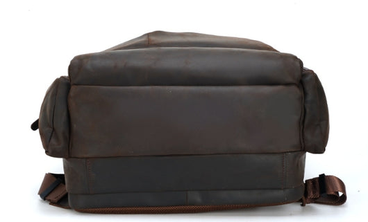 Mochila de Cuero Genuino para Viajes y Trabajo - Capacidad Grande 17 Pulgadas - Image 18
