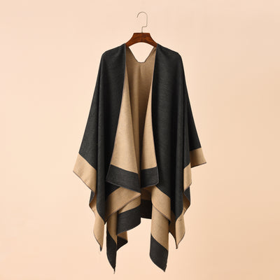 Poncho Cálido de Color Sólido para Viajes - Primavera, Otoño e Invierno - Image 16